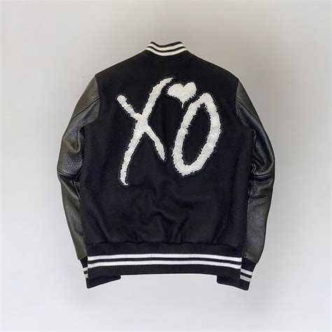 xo varsity jacket replica|Handmade Weeknd XO Varsity Jacket Handmade Cosplay .